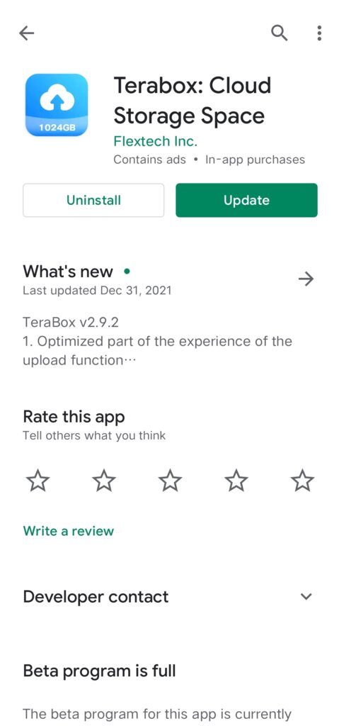 TERABOX FOR ANDROID visual data 8