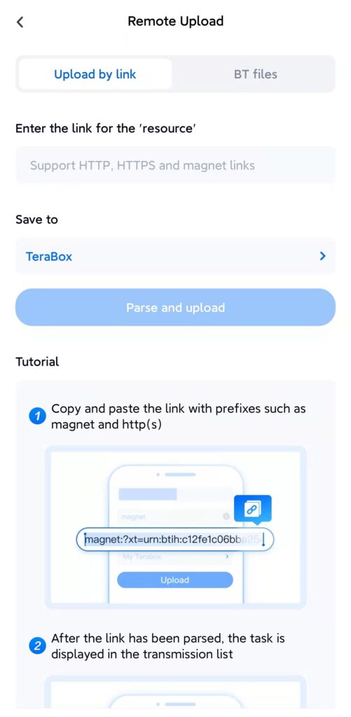 TeraBox - Remote Upload