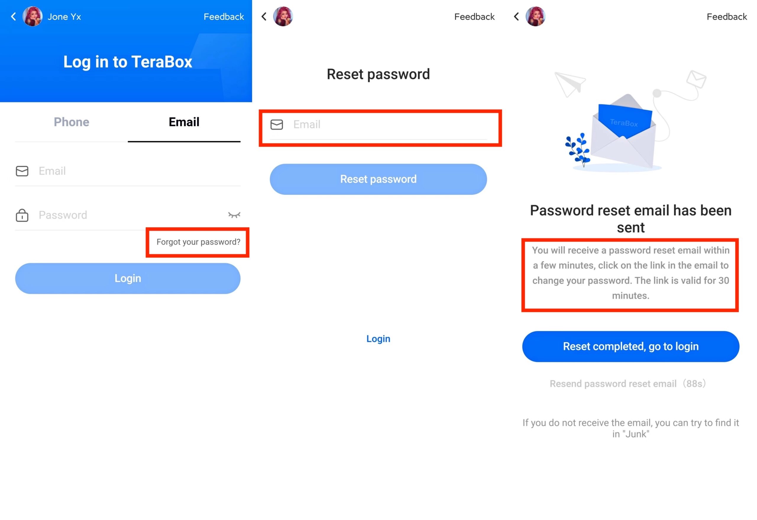 Changing Your TeraBox Account Password