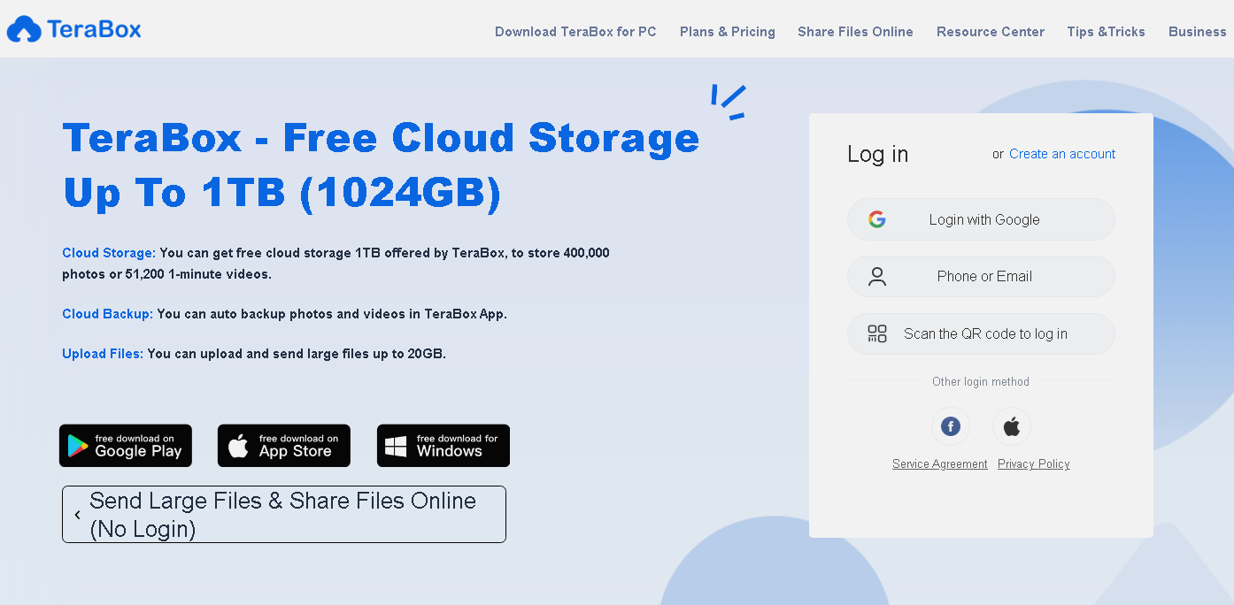 Baixar e jogar TeraBox Cloud Storage: Cloud Backup de dados no PC