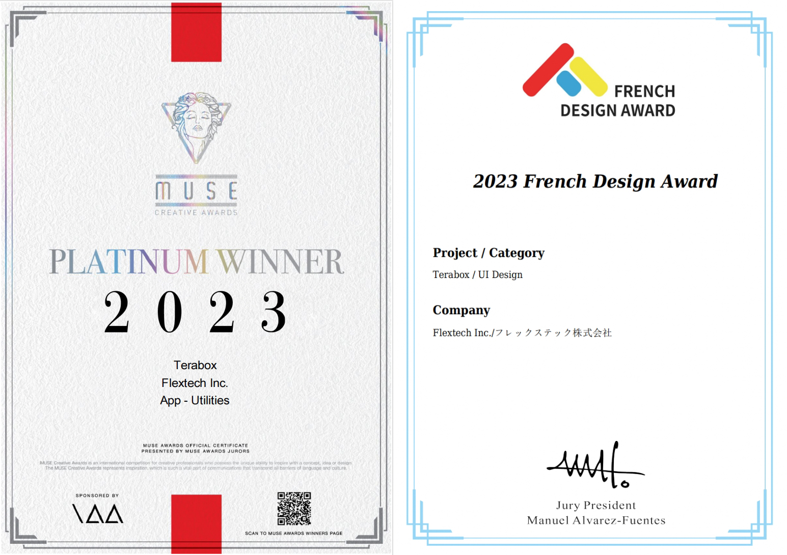 TeraBox - Muse and French Design Award