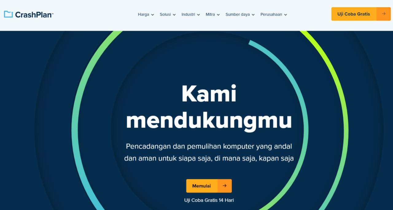 Penyimpanan Cloud Gratis - CrashPlan