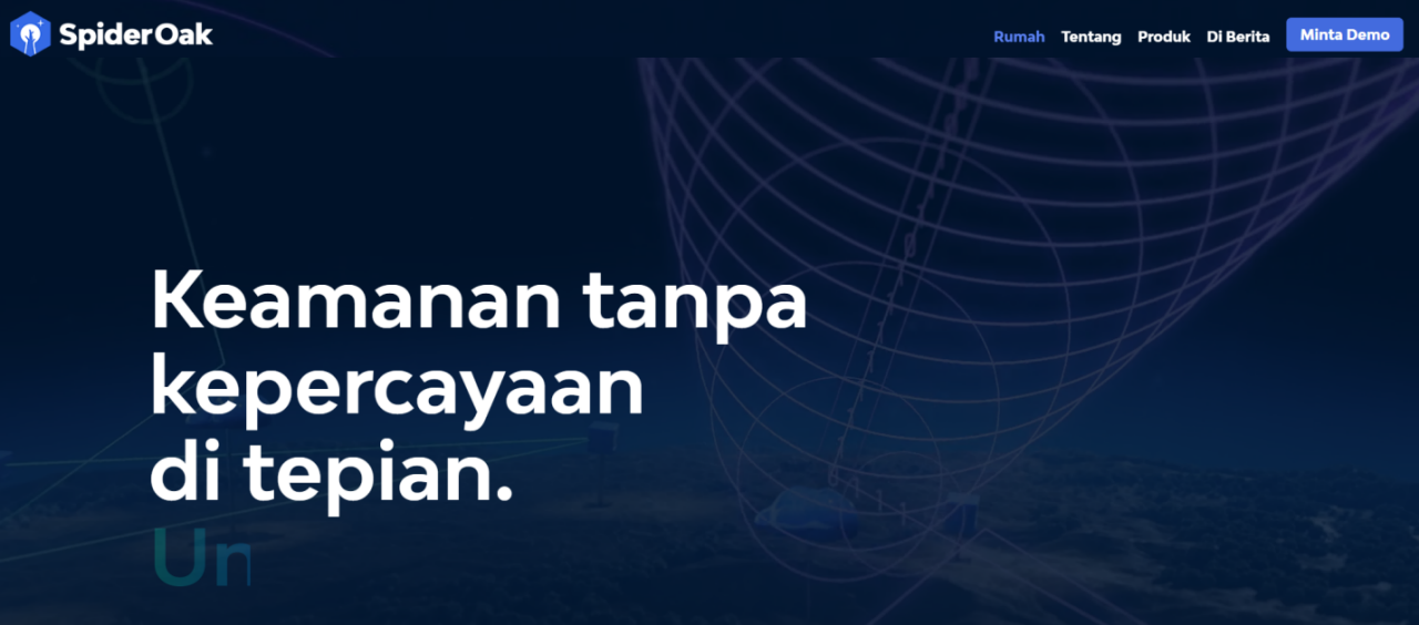 Penyimpanan Cloud Gratis - SpiderOak