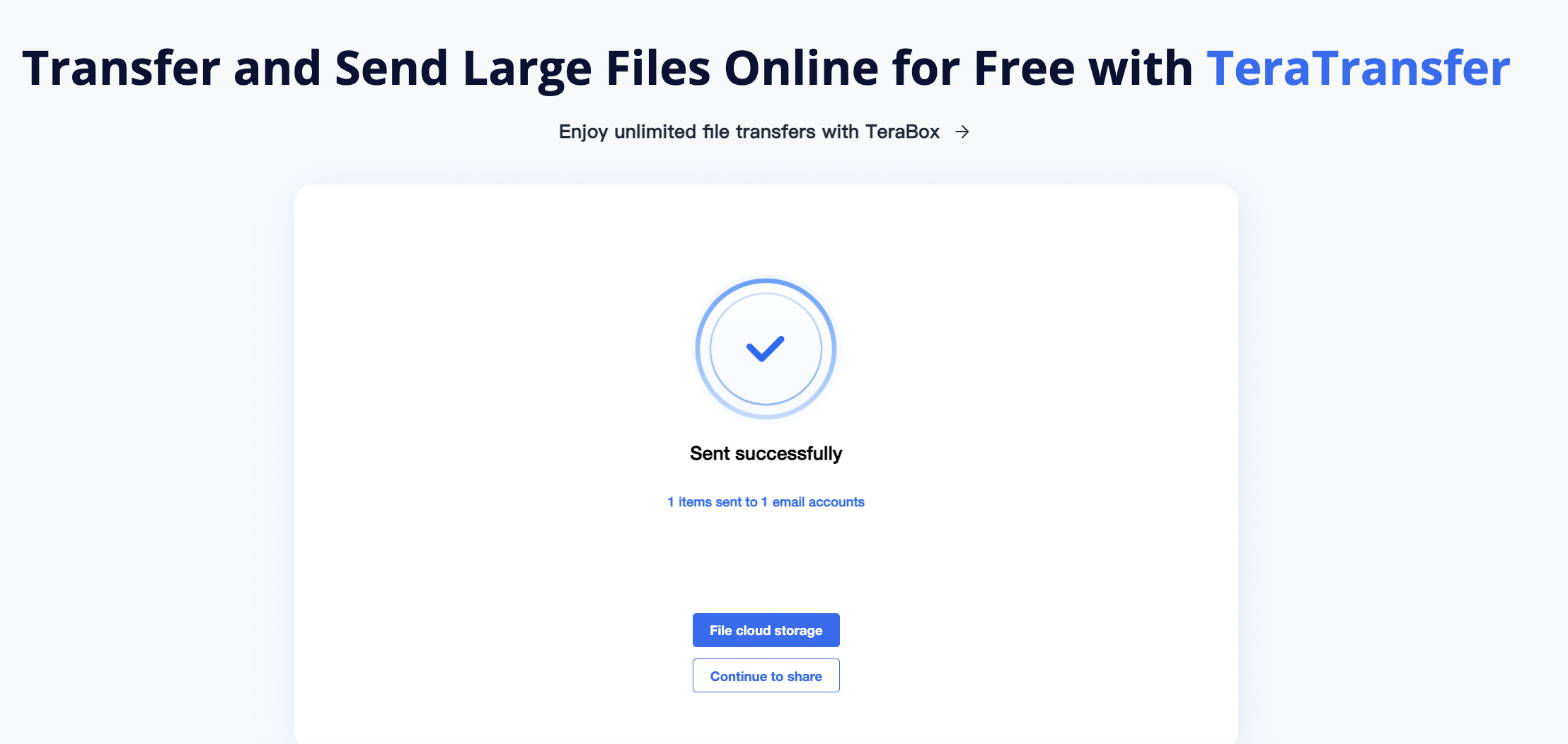 TeraTransfer - send large files via email