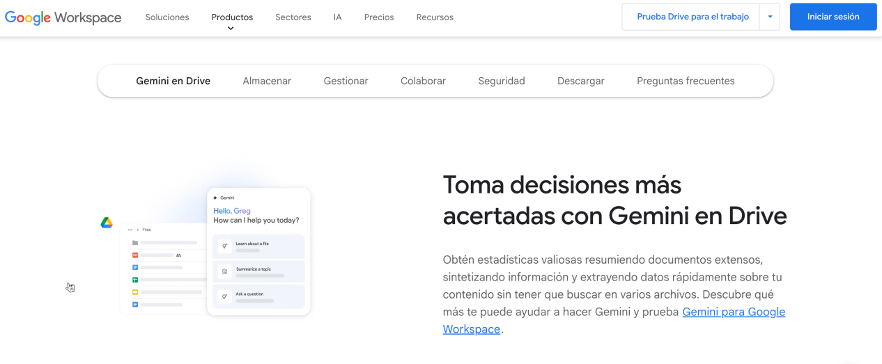 Almacenamiento en la nube gratis - Google Drive