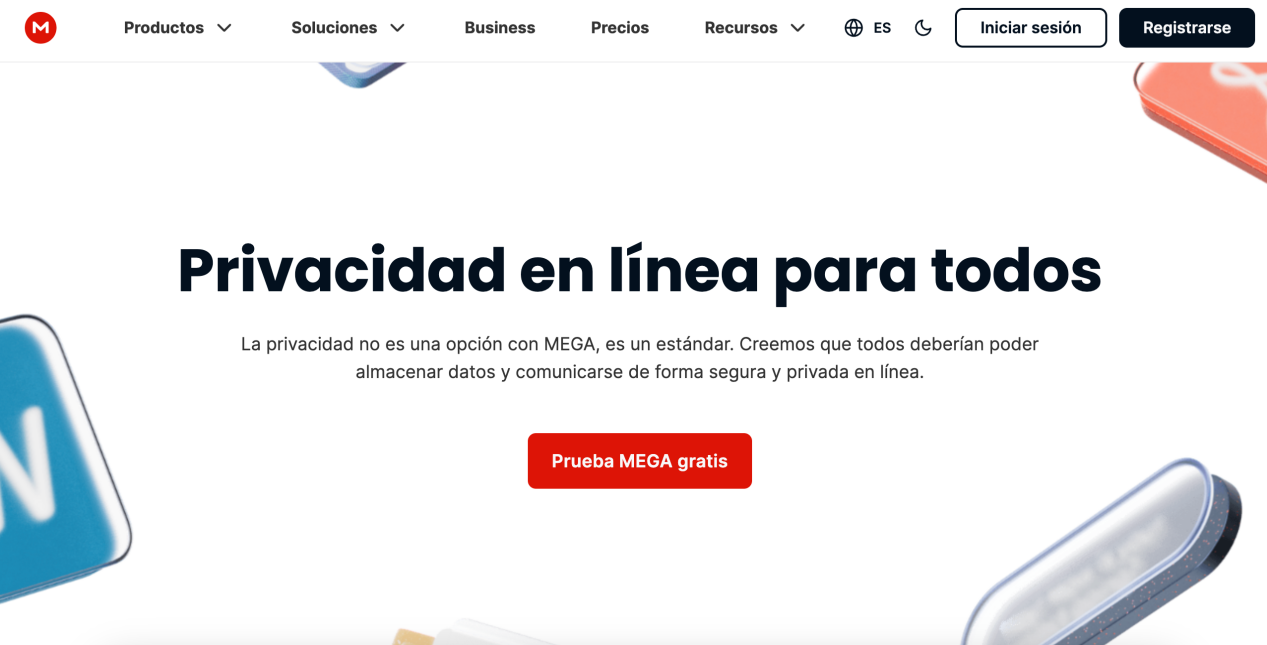 Almacenamiento en la nube gratis - Mega