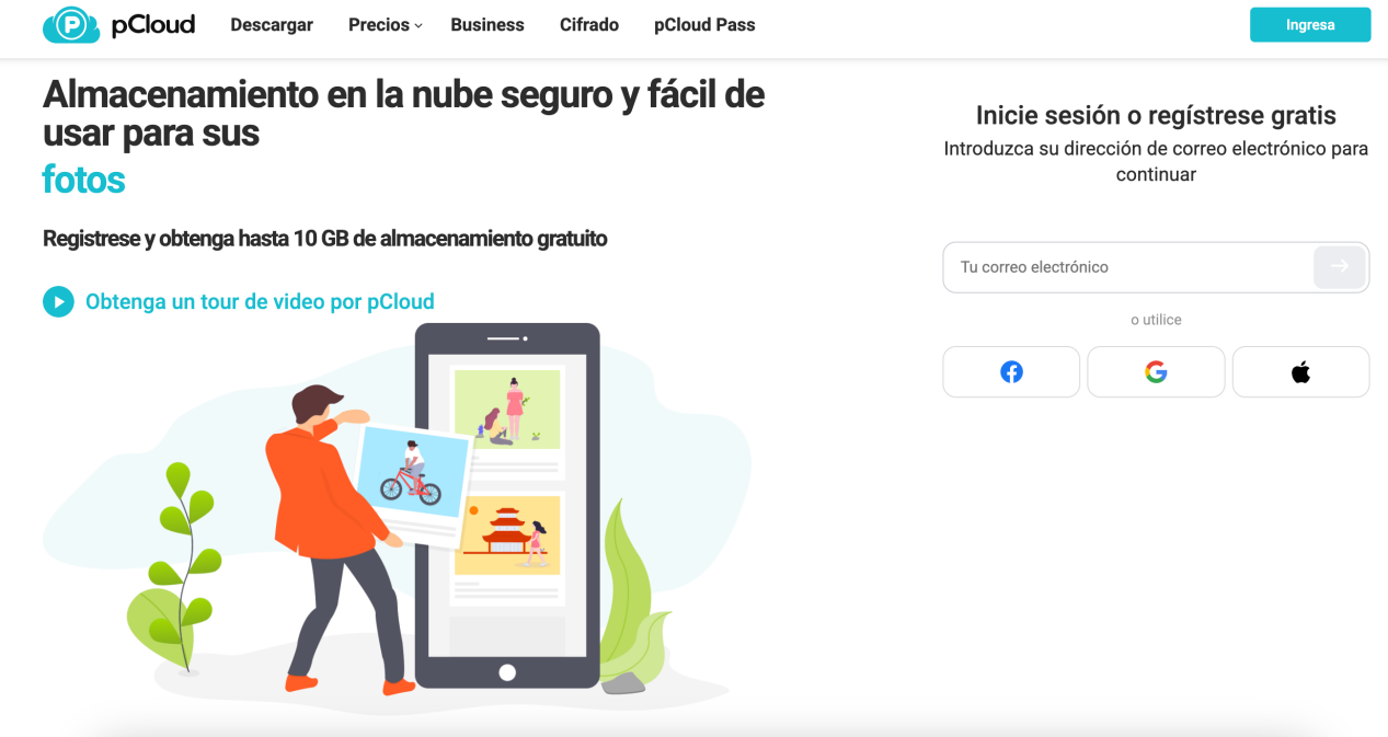 Almacenamiento en la nube gratis - pCloud