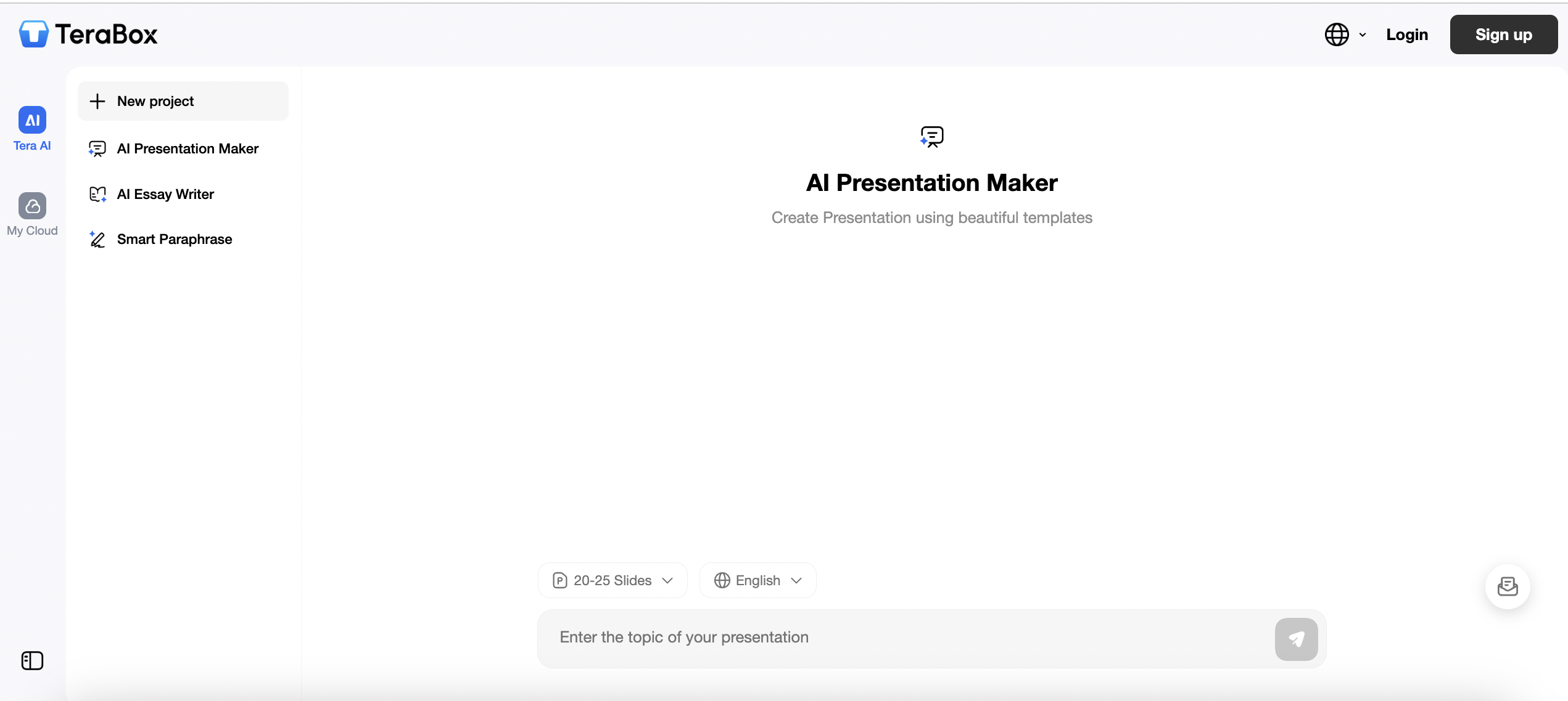 TeraBox AI Presentation Maker