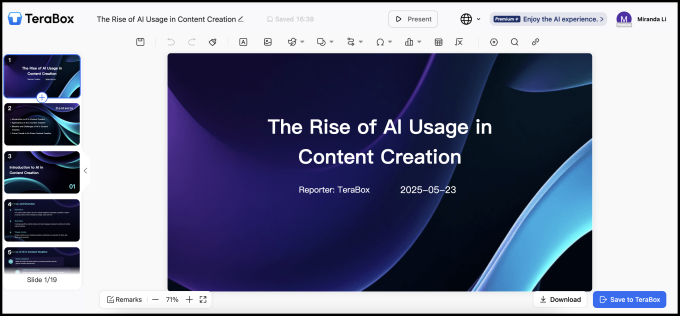 05 Tera AI Presentation Maker